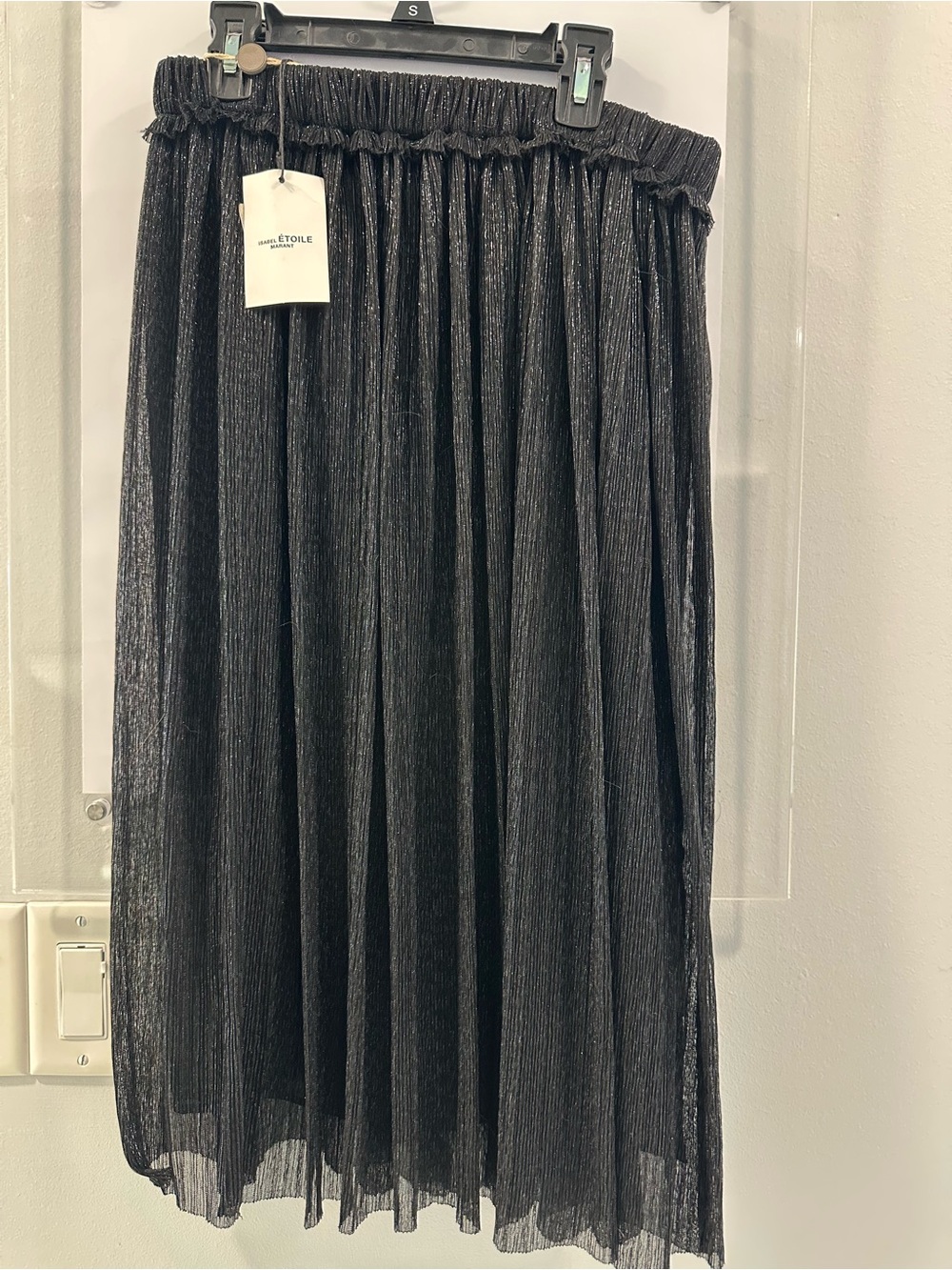 NWT Isabel ETOILE metallic Pleated Midi Skirt - size 36